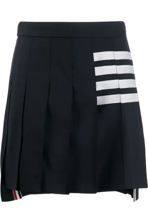 Thom Browne Rokken, Dames, Blauw, S, Wol, Blauwe Logo Wollen Rok
