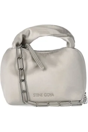 STINE GOYA Tassen, Dames, Grijs, ONE Size, Satijn, Grijze Satijnen Ziggy Micro Tas