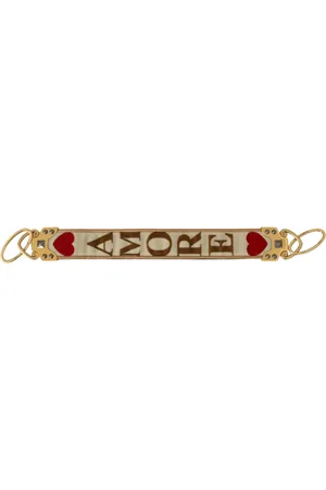 Dolce & Gabbana Accessoires, Dames, , ONE Size, Leer, Amore Textiel Leren Schouderband