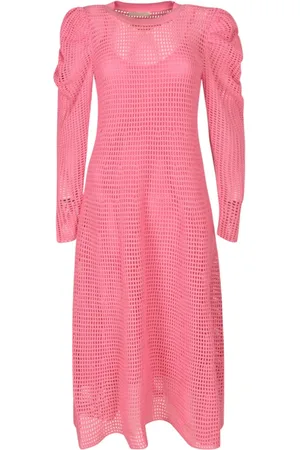 ULLA JOHNSON Kleedjes, Dames, Roze, S, Dalia Midi Jurken
