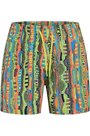 Carlo Colucci Badkleding, Heren, Veelkleurig, M, Polyester, Gebreide Patroon Zwembroek