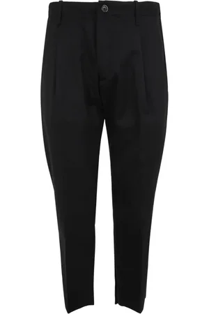Nine In The Morning Broeken, Heren, Zwart, XL, Zwarte stretchbroek met pences