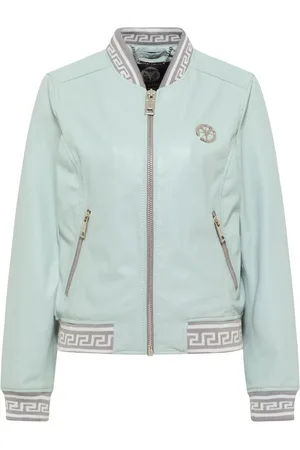 Carlo Colucci Jassen, Dames, Blauw, S, Colton-L Lederen Blouson