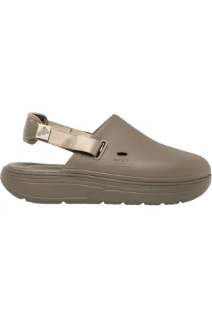 SUICOKE Schoenen, Dames, Groen, 39 EU, Olijfgroene Elastische Achterband Sandalen