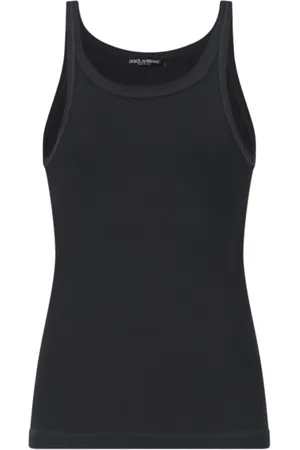 Dolce & Gabbana Tops, Heren, Zwart, 2Xl, Katoen, Elegante zomer tanktop voor heren