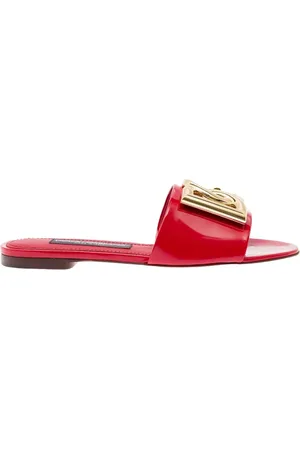 Dolce & Gabbana Schoenen, Dames, Rood, 36 1/2 EU, Rode Sandalen, Felrood, Stijlvol