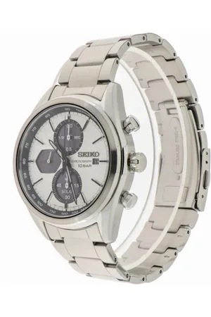 Seiko Accessoires, Heren, Wit, ONE Size, Sport Chronograaf Quartz Zonnehorloge