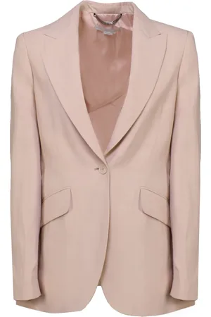 Stella McCartney Jassen, Dames, Roze, 2Xs, Linnen, Elegante Blazer Jas