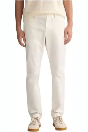 GANT Jeans, Heren, Wit, W31, Katoen, Slim Fit Chino Broek Hallden