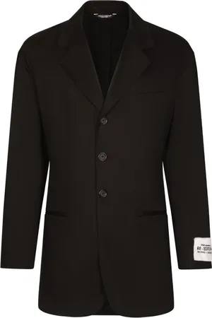 Dolce & Gabbana Jassen, Heren, Zwart, L, Zwarte single-breasted blazer