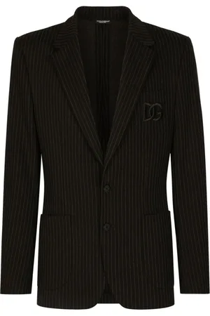 Dolce & Gabbana Jassen, Heren, Zwart, S, Diplomatieke Gestreepte Blazer