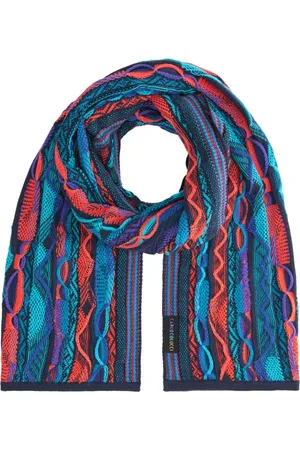 Carlo Colucci Accessoires, Heren, Blauw, ONE Size, Coral Gebreide Sjaal