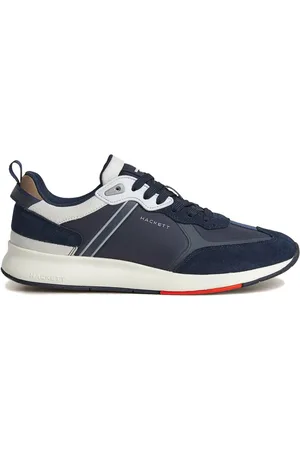 Hackett Schoenen, Heren, Blauw, 41 EU, Leer, Stijlvolle en Comfortabele Hardloopschoenen