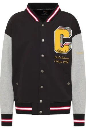 Carlo Colucci Jassen, Heren, Zwart, L, Katoen, Dara Oversize College Jack