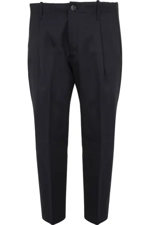 Nine In The Morning Broeken, Heren, Blauw, XS, Blauwe stretchbroek met pences