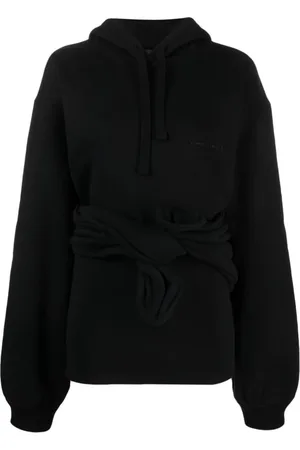 Y / PROJECT Sweatshirts & Hoodies, Dames, Zwart, S, Katoen, Zwarte Katoenen Hoodie