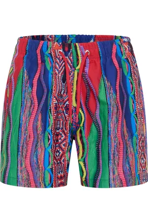 Carlo Colucci Badkleding, Heren, Veelkleurig, XL, Polyester, Zwembroek met gebreid patroon
