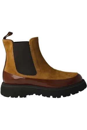 Calce Schoenen, Dames, Bruin, 38 EU, Leer, Dames Chelsea laars in bruin en kameel