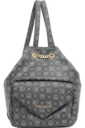 Carlo Colucci Tassen, Dames, Zwart, ONE Size, Rugzak met Ketting De Fezza