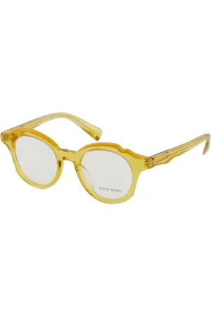 ALAIN MIKLI Accessoires, Dames, Geel, ONE Size, Stijlvolle Brillencollectie