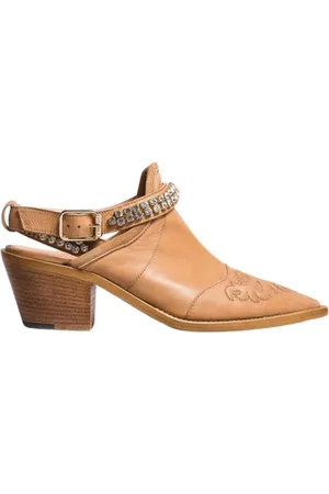Twin-Set Schoenen, Dames, Bruin, 36 EU, Leren Klompen - 40