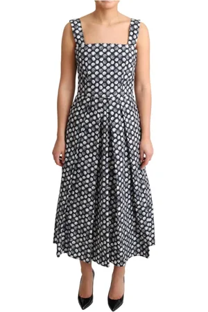 Dolce & Gabbana Kleedjes, Dames, Blauw, XS, Katoen, Comfortabele en stijlvolle katoenen jurk