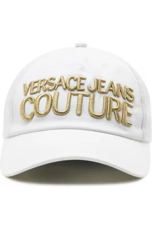 VERSACE Accessoires, unisex, Wit, ONE Size, Geborduurde Pet - Verhoog je Stijl