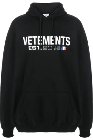 Vetements Sweatshirts & Hoodies, unisex, Zwart, M, Katoen, Zwarte Sweaters