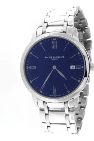 Baume et Mercier Accessoires, Dames, Blauw, ONE Size, Classima 10382 Quartz Blauwe Wijzerplaat Horloge
