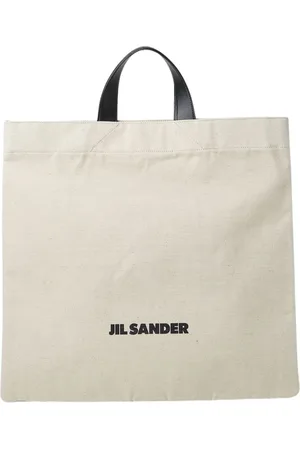 Jil Sander Tassen, Heren, Wit, ONE Size, Katoen, Minimalistische Canvas Tote Bag