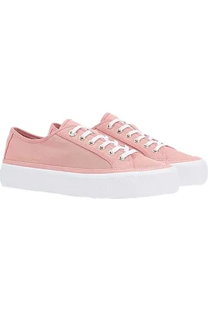 Tommy Hilfiger Schoenen, Dames, Roze, 40 EU, Gevulkaniseerde Platform Sneakers