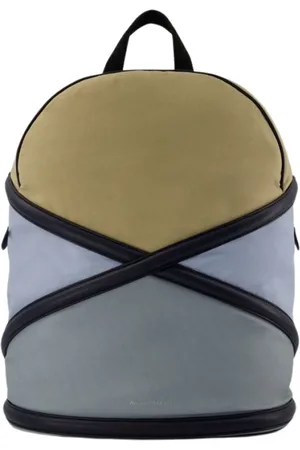 Alexander McQueen Tassen, Heren, Veelkleurig, ONE Size, Leer, Multikleur Leren Rugzak met Stijl