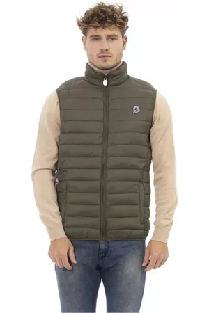 Invicta Jassen, Heren, Groen, L, Gewatteerd Herenvest met Contrastpatch