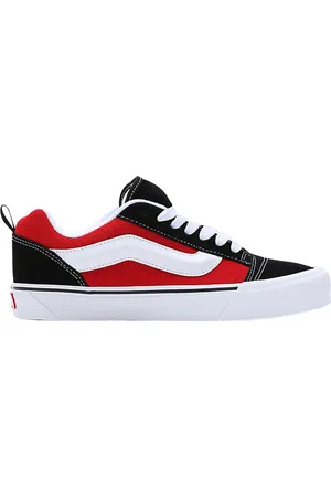 Vans Schoenen, Heren, Rood, 40 EU, Rode Echte Witte en Zwarte Lage Sneakers