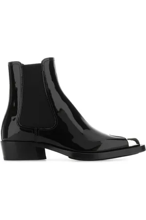 Alexander McQueen Schoenen, Dames, Zwart, 39 EU, Stijlvolle Chelsea-laarzen voor vrouwen