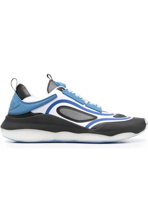 Moschino Schoenen, Heren, Veelkleurig, 41 EU, Leer, Gepanelde lage sneakers