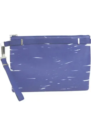 Balenciaga Pre-owned, Dames, Blauw, ONE Size, Leer, Pre-owned Leather clutches