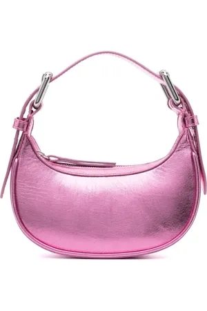 By Far Tassen, Dames, Roze, ONE Size, Soho Mini Metallic Lambskin Schoudertas
