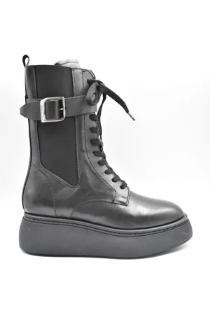 Janet&Janet Schoenen, Dames, Zwart, 40 EU, Zwarte Veterschoenen voor Dames
