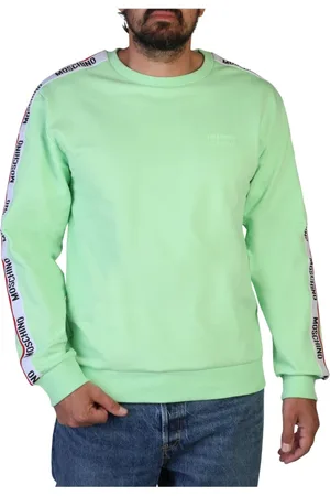 Moschino Sweatshirts & Hoodies, Heren, Groen, L, Katoen, Heren Sweatshirt Lente/Zomer Collectie - A1781-4409