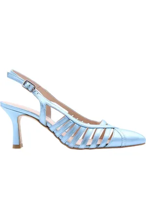 ZINDA Schoenen, Dames, Blauw, 38 EU, Aharna Peep Toe Hak Pumps