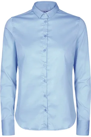 Mos Mosh Blouses & Shirts, Dames, Blauw, XS, Stijlvol en Comfortabel Tilda Shirt 131700