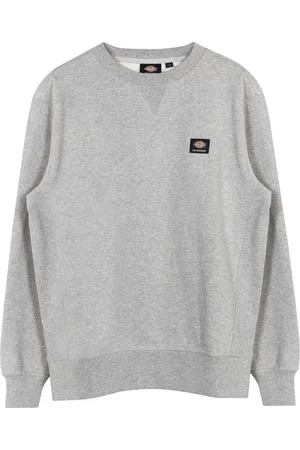 Dickies Sweatshirts & Hoodies, Heren, Grijs, S, Katoen, Grijze Katoenen Sweatshirt met Lange Mouwen