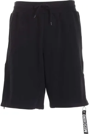 Moschino Korte broeken, Heren, Zwart, M, Katoen, Zwarte Bermuda Shorts met Ritssluiting