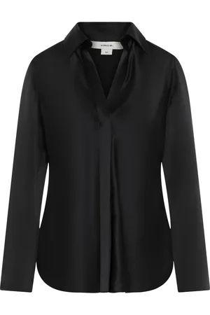 Vince Blouses & Shirts, Dames, Zwart, L, Zijden Blouse