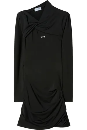 OFF-WHITE Kleedjes, Dames, Zwart, S, Twist Mini Jurk