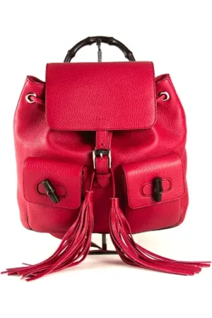 Gucci Pre-owned, Dames, Roze, ONE Size, Tweed, Tweedehands roze stoffen Gucci rugzak