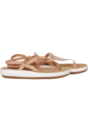Ancient Greek Sandals Schoenen, Dames, Bruin, 36 EU, Leer, Estia Comfortatural Platte Sandalen