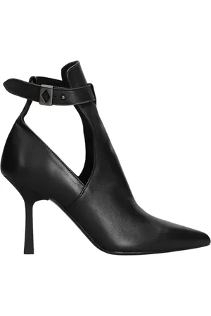 Gisel Moire Schoenen, Dames, Zwart, 40 EU, Puntige Enkelband Laars