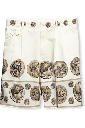 Dolce & Gabbana Korte broeken, Heren, , L, Katoen, Bedrukte shorts
